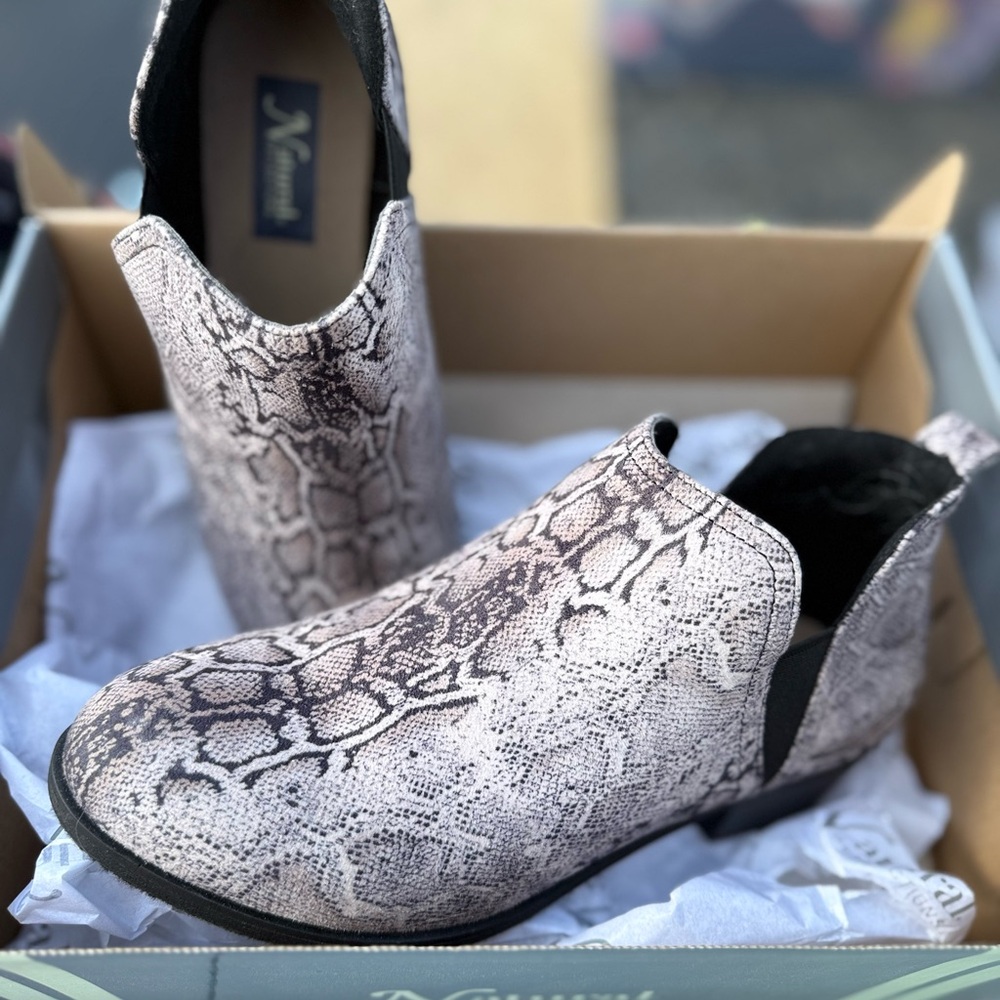 Harper Gray Python Loafers